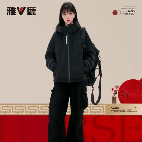雅鹿官方正品新款26女装羽绒服女款冲锋衣时尚韩版外套超保暖图片