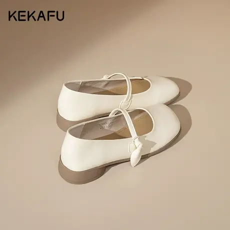 珂卡芙玛丽珍女鞋2023新款秋季仙女鞋温柔单鞋女平底浅口晚风鞋子图片