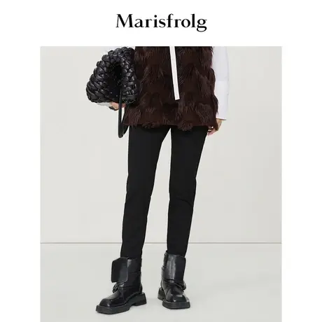 【羽绒小黑裤】玛丝菲尔羽绒裤冬季新款高腰显瘦羽绒裤图片