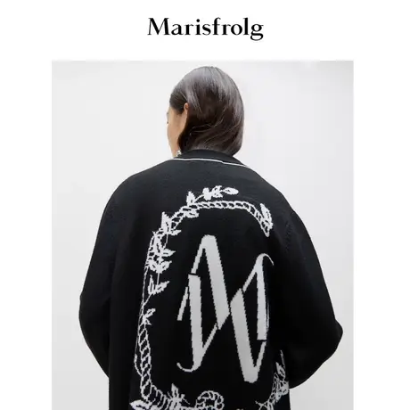 【言选好物】玛丝菲尔女装秋季新款学院风毛针织开衫ACBW3805M商品大图