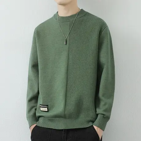 个性毛衣男冬季加厚潮牌时尚帅气针织衫宽松休闲毛衫外套内搭线衣商品大图