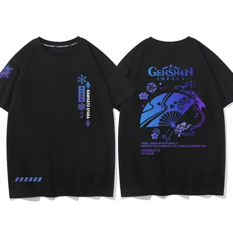 原神神里绫华游戏人物cos神里大小姐周边夏季短袖T恤男女同款衣服商品大图