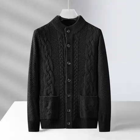 针织开衫韩版潮流青年休闲2022春秋新款男士外穿宽松毛衣外套男装商品大图