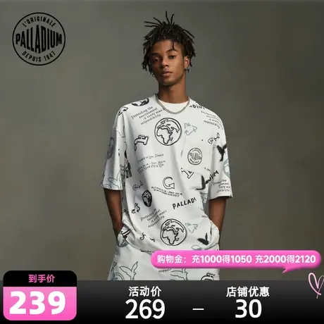 PALLADIUM帕拉丁上衣宽松潮流时尚休闲环保短袖T恤108193商品大图