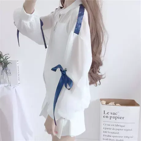 防晒衣女学生夏装2021新款韩版小清新可爱宽松拉链外套休闲上衣潮商品大图