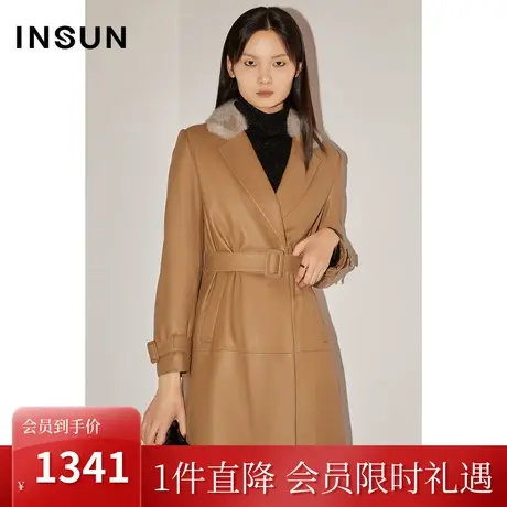 恩裳COVER冬季2022潮流细腻水貂领绵羊皮保暖白鸭绒羽绒皮草商品大图