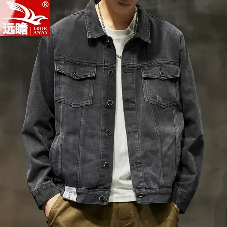 春秋季牛仔外套男士韩版潮流痞帅男装2023新款休闲上衣工装夹克男商品大图