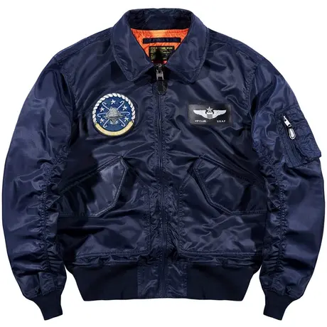 VIP秋季ma1飞行员夹克男大码宽松翻领工装外套潮牌刺绣徽章棒球服商品大图