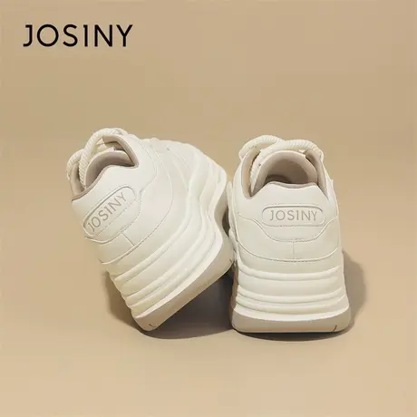 Josiny/卓诗尼黑白板鞋女款2024新款春季熊猫鞋厚底运动休闲鞋子商品大图