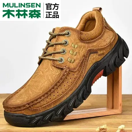 木林森男士休闲皮鞋男2023新款头层牛皮男鞋真皮男款冬季大码鞋子图片