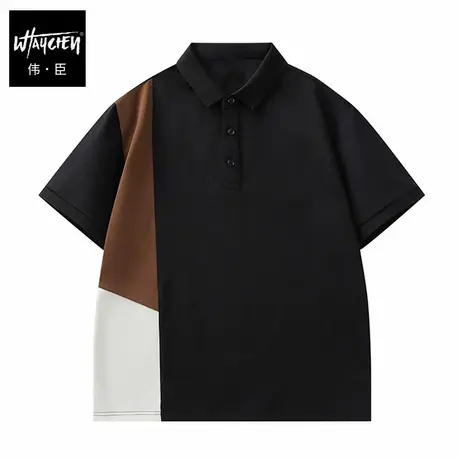 大码男装短袖T恤夏季宽松休闲加肥加大胖子翻领POLO衫商品大图