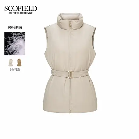 【90%鹅绒】Scofield女装都市无袖立领羽绒马甲2025冬季新品商品大图