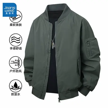 GL真维斯飞行员夹克外套男款2025秋季新款宽松潮流美式工装棒球服图片