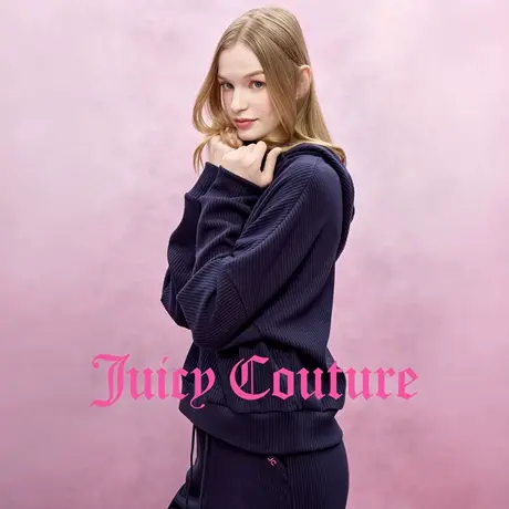 Juicy Couture【slow cleanfit系列】橘滋卫衣女25秋新款连帽上衣商品大图