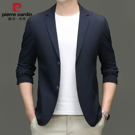 皮尔卡丹西装休闲西服免烫男士商务休闲2025年中年舒适修身商品大图