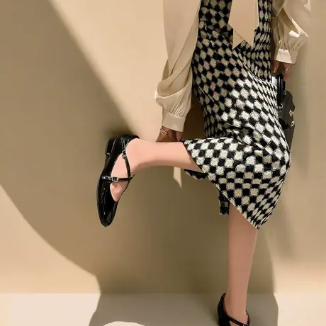 VME/舞魅珍玛丽鞋甜美可爱优雅高级质感现代简约柔软透气大气女鞋商品大图