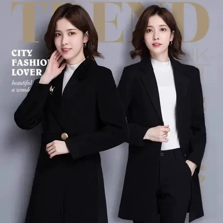 呢子大衣秋冬银行售楼部接待迎宾珠宝销售4S店前台职业装工作制服图片