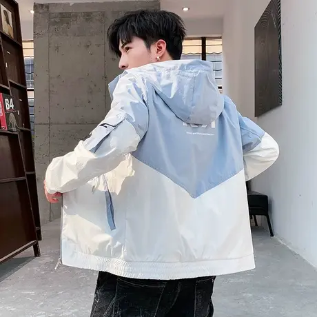 男士外套2023春秋季潮流韩版工装夹克男装外搭帅气宽松褂子上衣服商品大图