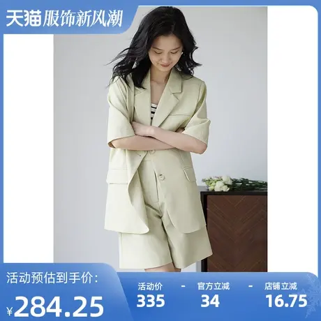 【清仓价到手129元】夏季短袖西装外套女薄款休闲西服商品大图