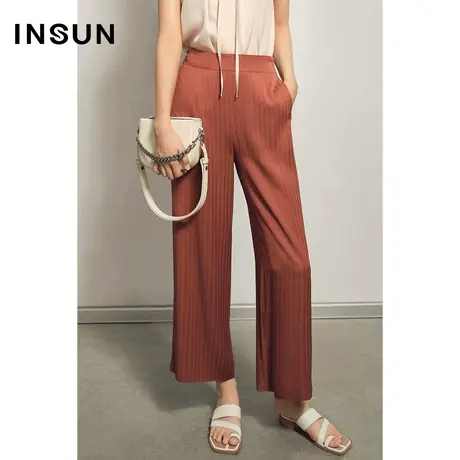 INSUN恩裳夏季垂感轻薄减龄西裤商品大图