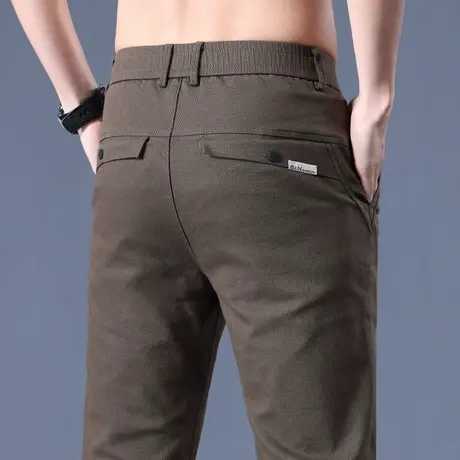 夏季男款宽松中年爸爸商务西裤夏天薄款男士直筒休闲长裤2023新款商品大图