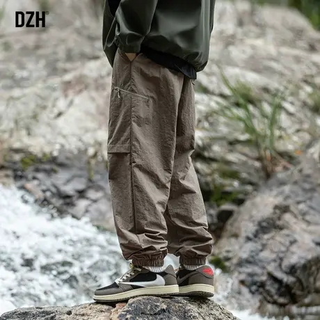 男生束脚工装裤潮牌男冲锋裤子春秋款2024新款宽松户外运动休闲裤商品大图