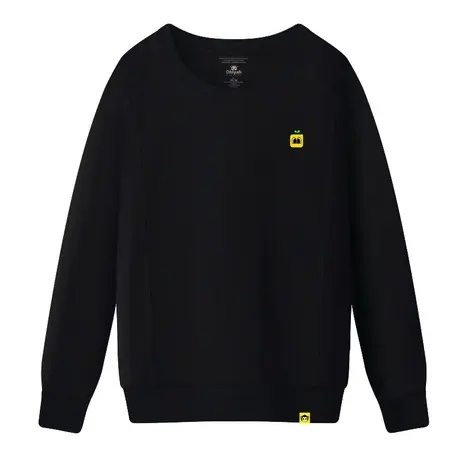 Ohlyah2023秋冬季女装圆领套头加绒卫衣长袖韩版学生宽松上衣简约商品大图