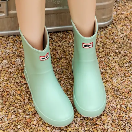 胶鞋女防水防滑成人网红雨鞋女款短筒2023新款外穿透气耐磨雨靴女商品大图