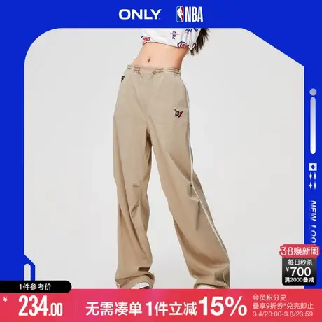 ONLY秋季NBA联名宽松阔腿辣妹工装裤休闲裤女|123214032商品大图