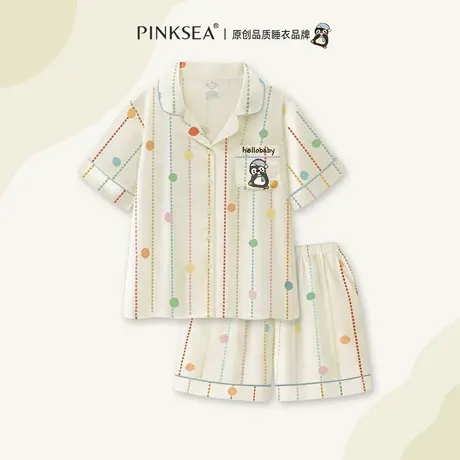 Pinksea冰丝睡衣女款夏天短袖短裤2025新款夏季女士家居服套装商品大图