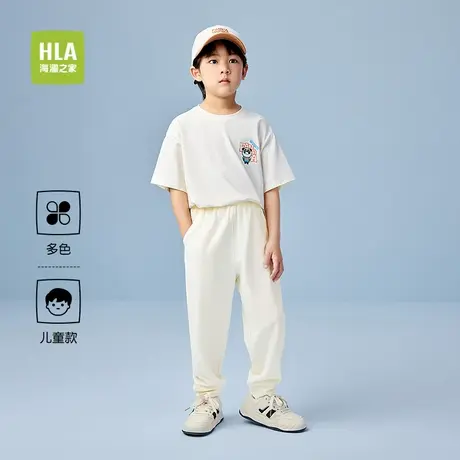 HLA/海澜之家panda wowo熊猫卫裤25春夏新运动束脚裤男女童儿童商品大图