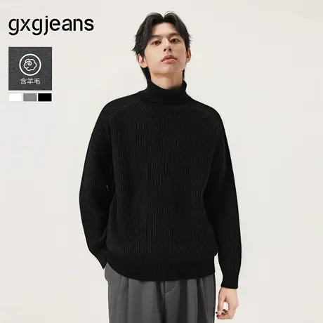gxg.jeans男装2024年冬季新款高领线衫J24X104116商品大图