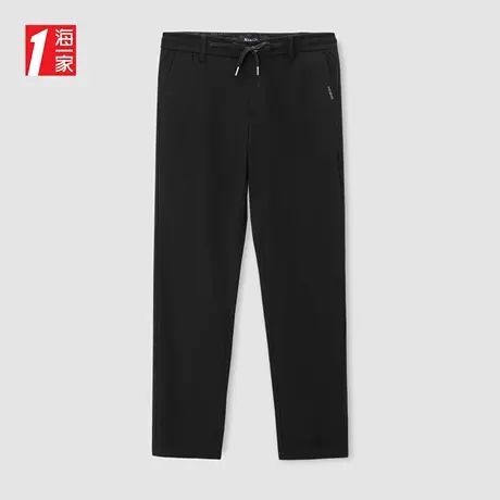 海一家舒适抽绳松紧腰长裤2023秋季新款直筒简约基础男士休闲裤商品大图