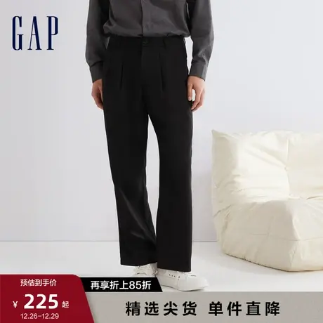 Gap男装春秋商务通勤高级休闲裤直筒裤西装裤时尚百搭长裤888535图片