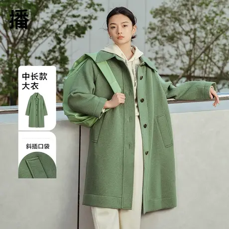 【聚划算直播】播中长款大衣BDP4AD0435流光过境商品大图