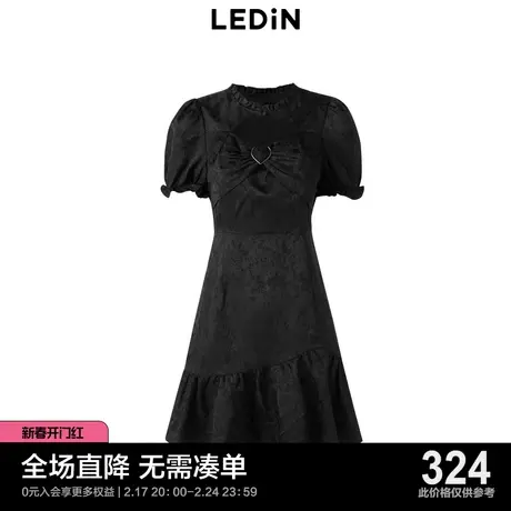 乐町荆棘樱桃斩男连衣裙23年夏季方领蕾丝C2FAD2402图片