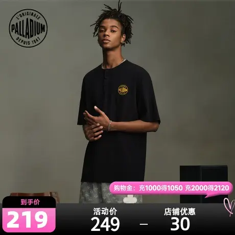 PALLADIUM帕拉丁上衣棉质宽松绒感胶印套头短袖T恤108148商品大图