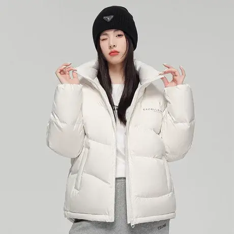 雪中飞羽绒服女2023新款冬季短款鸭绒加厚立领甜美韩版时尚外套图片