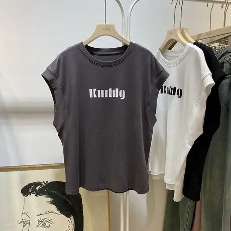 洋气减龄小飞袖T恤女2023夏季新款短款韩版宽松显瘦打底衫上衣服商品大图