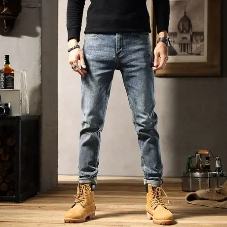 Modi Nick/摩帝尼克时尚潮流男士高档牛仔裤休闲直筒宽松牛仔裤商品大图