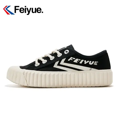 feiyue/飞跃帆布鞋女秋季简约透气饼干鞋子学生百搭休闲板鞋433商品大图