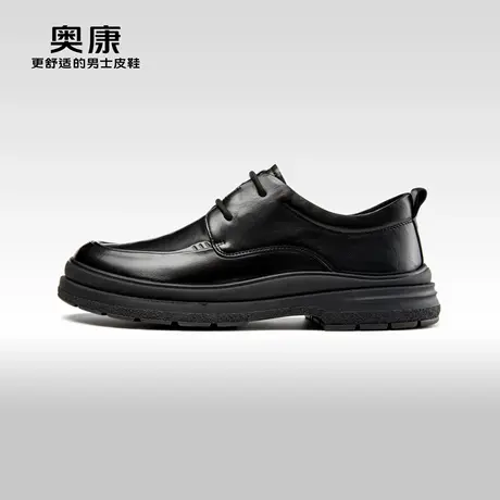AOKANG奥康春秋季新款商务正装皮鞋男真皮厚底耐磨百搭通勤鞋商品大图