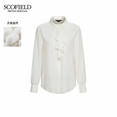 【含桑蚕丝】Scofield女装法式气质灵动飘带领衬衫2025秋季新品商品大图