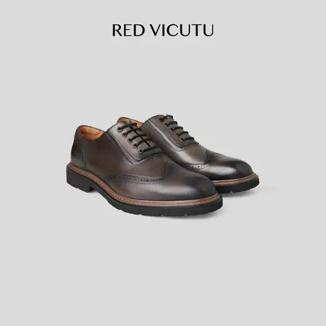 VICUTU威可多男士皮鞋舒适牛皮革商务正装西服通勤休闲百搭男鞋商品大图