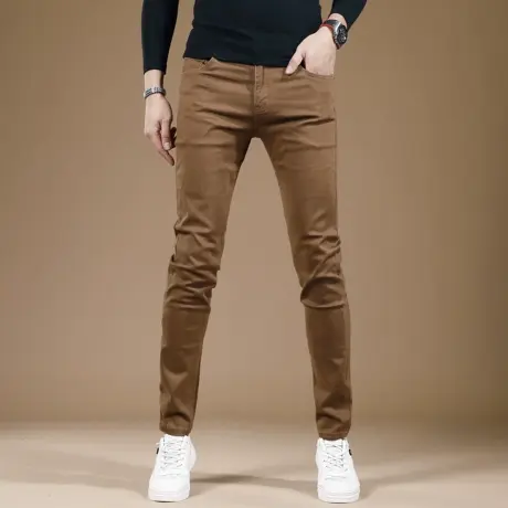 秋冬款男士牛仔裤男款修身小脚弹力爆款2023新款秋季高档休闲裤子商品大图