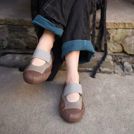 Artmu阿木原创复古休闲溶解鞋一脚蹬玛丽珍鞋真皮浅口单鞋新款商品大图