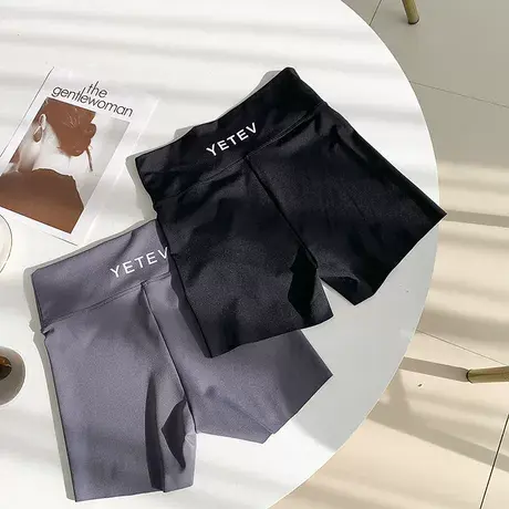 打底短裤女外穿防走光瑜伽运动夏天薄款大码胖mm高腰液体裤鲍鱼裤商品大图