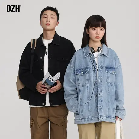 情侣装牛仔外套男款秋装男2023新款男装潮牌衣服休闲男士夹克工装商品大图