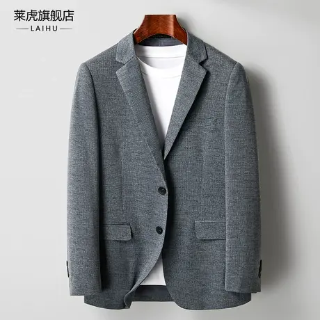 2022春季时尚修身单件小西服上衣男士薄款百搭商务休闲西装外套男商品大图