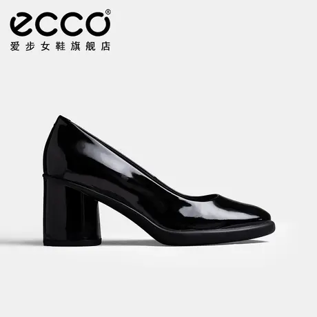 ECCO爱步高跟鞋  秋季新款单鞋女鞋正装鞋漆皮鞋 雕塑奢华222603图片